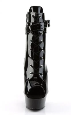 Pleaser Pole Shoes DELIGHT-1033 Black Ankle Boots
