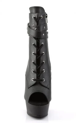 Pleaser DELIGHT-1033 Black / Black Matte Ankle Boots Pole Shoes