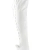 Pleaser Pole Shoes DELIGHT-3019 White Thigh High Boots