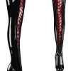 Pleaser Pole Shoes DELIGHT-3027 Black/Red Patent Thigh High Boots 2 Pleaser Pole Shoes DELIGHT-3027 Black/Red Patent Thigh High Boots
