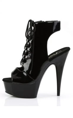 Pleaser DELIGHT-600-20 Black Ankle Boots