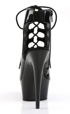 Pleaser DELIGHT-600-20 Black Ankle Boots