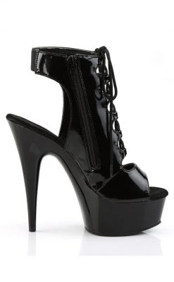 Pleaser DELIGHT-600-20 Black Ankle Boots