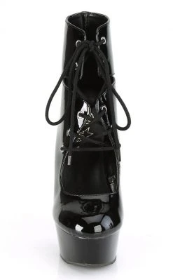 Pleaser Pole Shoes DELIGHT-600-22 Black Patent/Black Heels