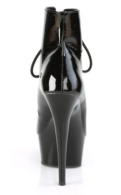 Pleaser Pole Shoes DELIGHT-600-22 Black Patent/Black Heels