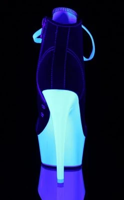 Pleaser DELIGHT-600SK-02 Black Canvas Heels