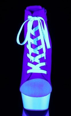 Pleaser DELIGHT-600SK-02 Pink Canvas Heels