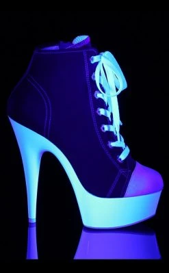 Pleaser DELIGHT-600SK-02 Red Canvas Heels Pole Shoes