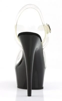 Pleaser DELIGHT-608 Clear & Black Heels