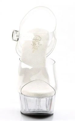 Pleaser Pole Shoes DELIGHT-608 Clear Heels