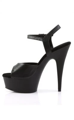 Pleaser Pole Shoes DELIGHT-609 Black Matte Heels