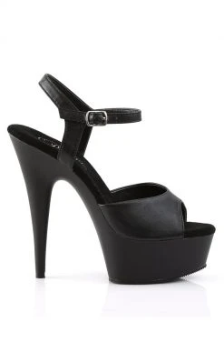 Pleaser Pole Shoes DELIGHT-609 Black Matte Heels