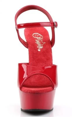 Pleaser DELIGHT-609 Red Pat/Red Heels