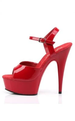 Pleaser DELIGHT-609 Red Pat/Red Heels