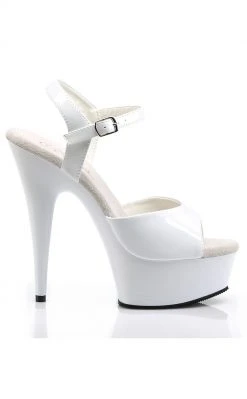 Pleaser Pole Shoes DELIGHT-609 White Heels