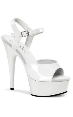 Pleaser Pole Shoes DELIGHT-609 White Heels
