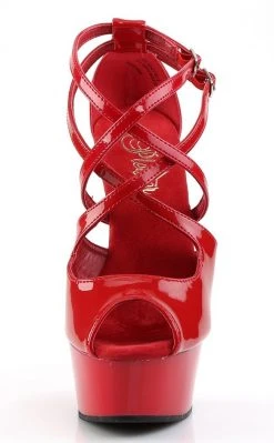 Pleaser DELIGHT-612 Red Heels