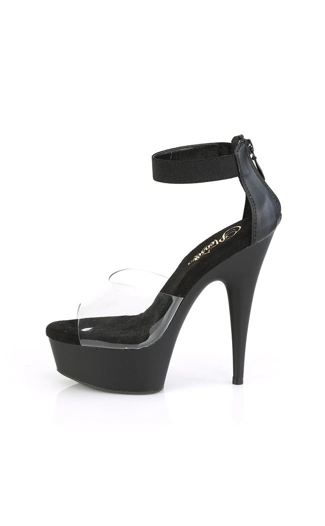 Pleaser DELIGHT-624 Clear/Black Heels Pole Shoes 5 Pleaser DELIGHT-624 Clear/Black Heels Pole Shoes