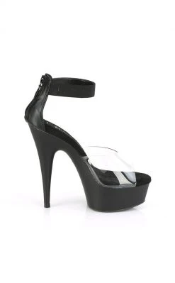 Pleaser DELIGHT-624 Clear/Black Heels Pole Shoes 11 Pleaser DELIGHT-624 Clear/Black Heels Pole Shoes