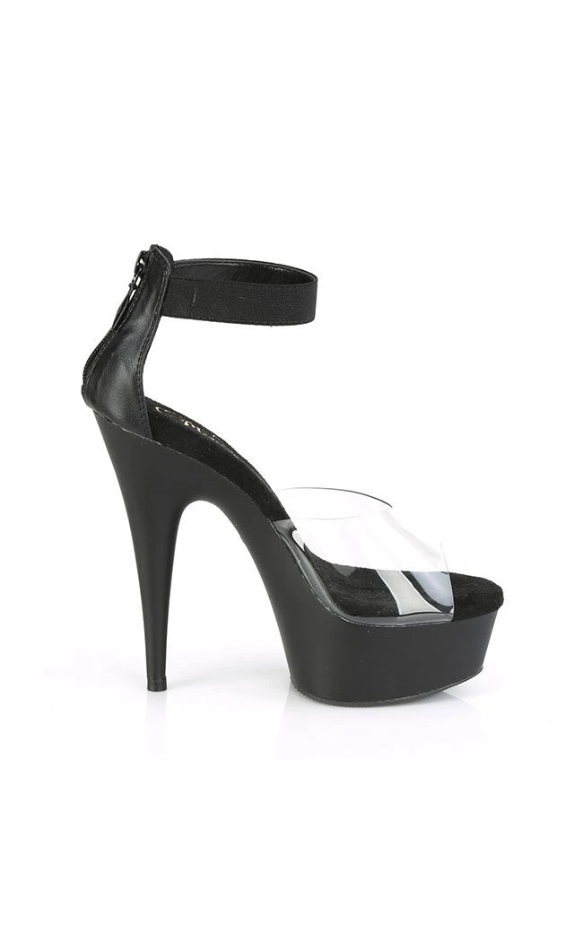 Pleaser DELIGHT-624 Clear/Black Heels Pole Shoes 7 Pleaser DELIGHT-624 Clear/Black Heels Pole Shoes