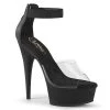 Pleaser DELIGHT-624 Clear/Black Heels Pole Shoes