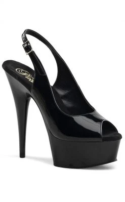 Pleaser DELIGHT-654 Black Heels
