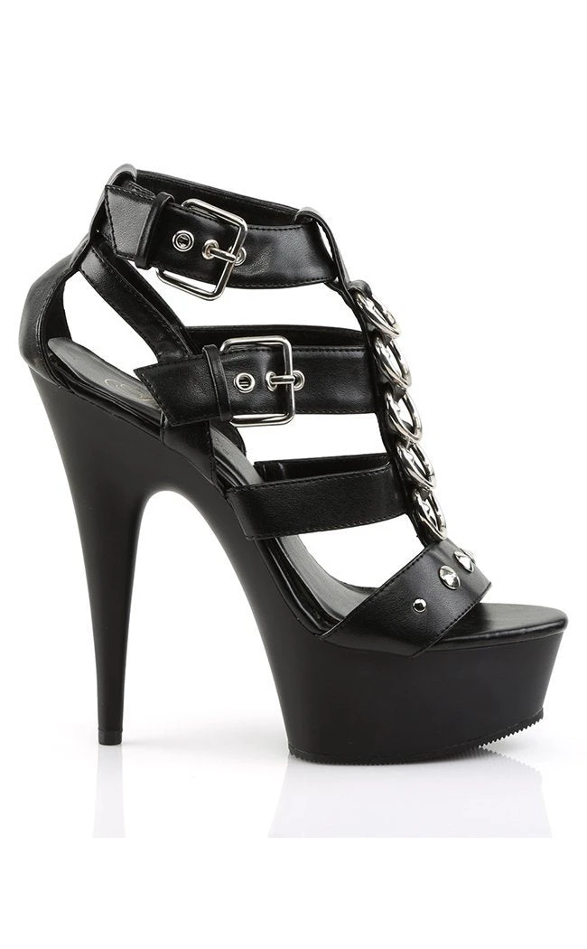 Pleaser DELIGHT-658 Black Faux Leather Heels (AU Stock, Last Pair: Size 6) Sale 7 Pleaser DELIGHT-658 Black Faux Leather Heels (AU Stock, Last Pair: Size 6) Sale