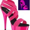 Pleaser Pole Shoes DELIGHT-669UV Neon Hot Pink Heels