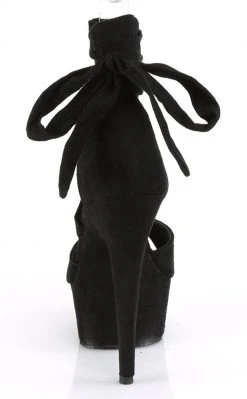 Pleaser DELIGHT-679 Black Faux Suede Heels Pole Shoes