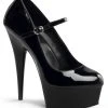 Pleaser DELIGHT-687 Black Heels