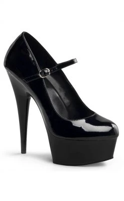Pleaser DELIGHT-687 Black Heels
