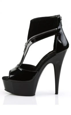 Pleaser DELIGHT-690 Black Patent -Lamy Heels