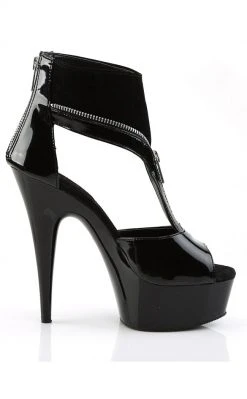 Pleaser DELIGHT-690 Black Patent -Lamy Heels