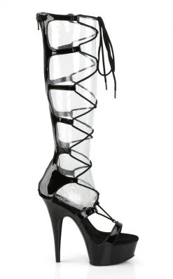 Pleaser DELIGHT-698 Black Heels