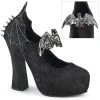 Demonia DEMON-18 Black Lace Mary Jane Heels Shoes