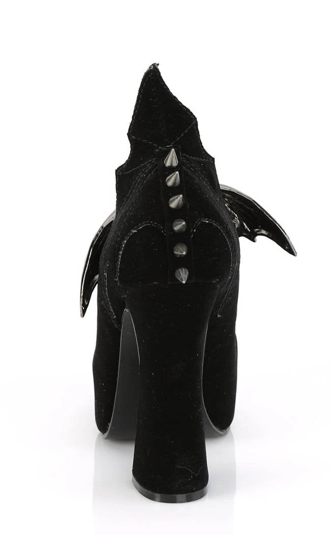 Demonia DEMON-18 Black Velvet Mary Jane Heels Shoes 6 Demonia DEMON-18 Black Velvet Mary Jane Heels Shoes