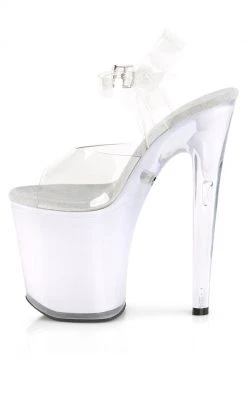 Pleaser DISCOLITE-808 Clear/White Glow Colour Changing Light Up Heels Pole Shoes 9 Pleaser DISCOLITE-808 Clear/White Glow Colour Changing Light Up Heels Pole Shoes