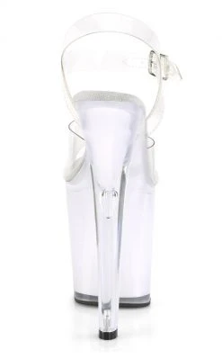 Pleaser DISCOLITE-808 Clear/White Glow Colour Changing Light Up Heels Pole Shoes 10 Pleaser DISCOLITE-808 Clear/White Glow Colour Changing Light Up Heels Pole Shoes
