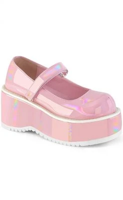 Demonia Shoes DOLLIE-01 Baby Pink Mary Janes