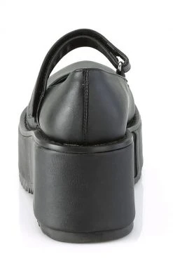 Demonia Shoes DOLLIE-01 Chunky Matte Black Mary Janes