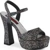 Demonia DOLLY-09 Black Glitter Mary Jane Heels