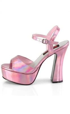 Demonia DOLLY-09 Pink Holographic Mary Jane Heels Shoes 9 Demonia DOLLY-09 Pink Holographic Mary Jane Heels Shoes