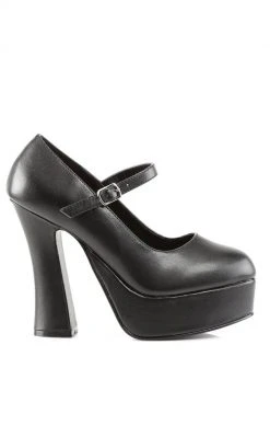 Demonia Shoes DOLLY-50 Black Mary Jane Heels