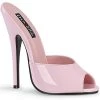 Devious DOMINA-101 Baby Pink Peeptoe Heels Shoes