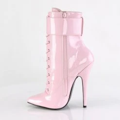 Devious DOMINA-1023 Baby Pink Patent Ankle Boot