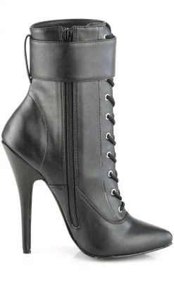Devious DOMINA-1023 Black Matte Ankle Boot Shoes
