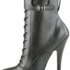 Devious DOMINA-1023 Black Matte Ankle Boot Shoes