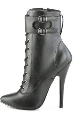 Devious DOMINA-1023 Black Matte Ankle Boot Shoes