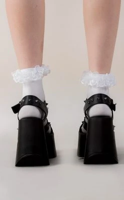 Demonia Shoes DYNAMITE-02 Black Wedge Heels (AU Stock)