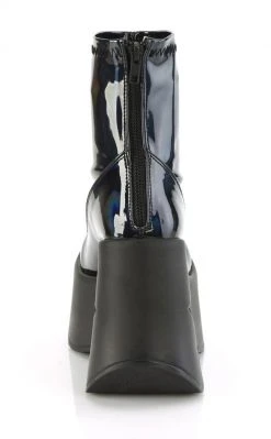 Demonia DYNAMITE-100 Black Holo Ankle Boots